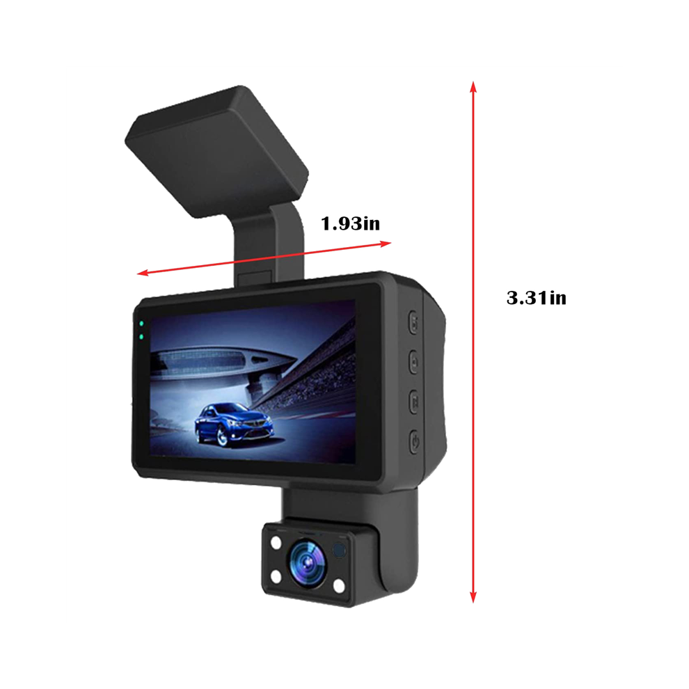 1080P Hd Car Dash Camera Dvr Driving Recorder, 3.0 Black 4853655136350