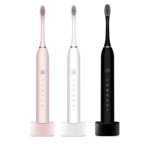 3PCS Electric Toothbrush Rechargeable 6 Modes Kids 2