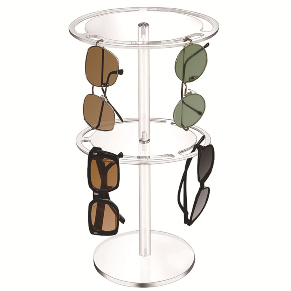 Semoic Double Layer Acrylic Sunglasses Holder Stand Clear