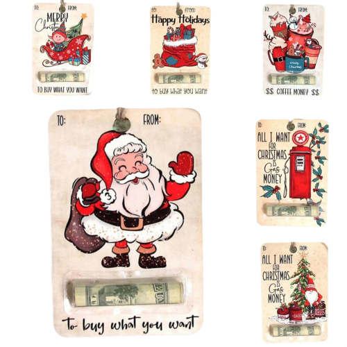 Christmas Wallet Gift, Handmade Wooden Decoration