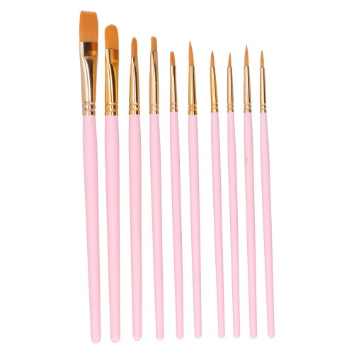 101R Rose mat ensemble de 10 pinceaux taille 16,4 cm 1
