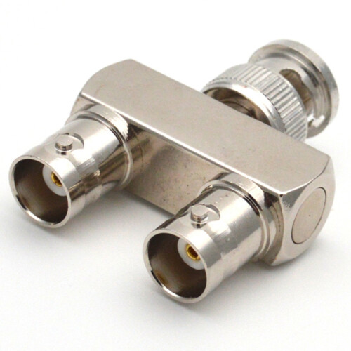 Pure Copper Connector BNC Three-Way One Male to Tw 2