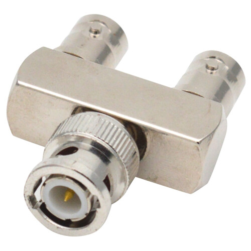 Pure Copper Connector BNC Three-Way One Male to Tw 1