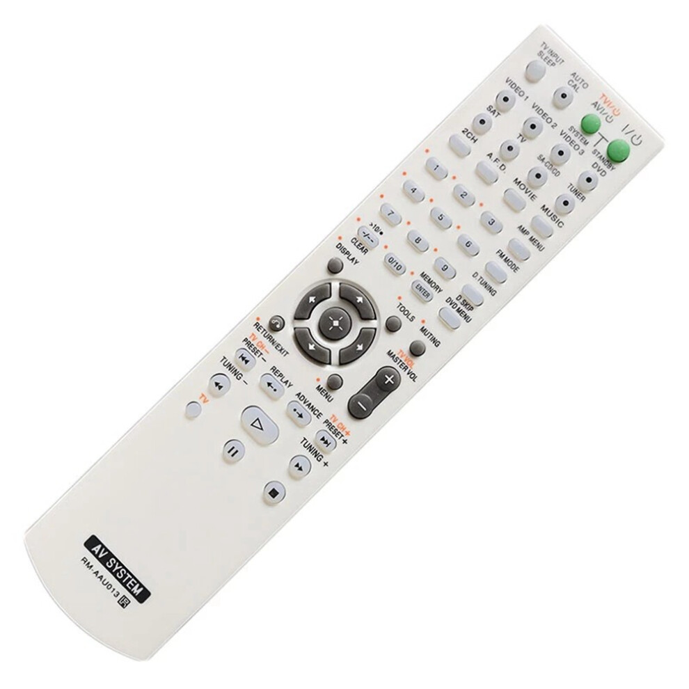 Remote Control Rm-Aau013 For Home Theater Audio/Vi White 4853655149282
