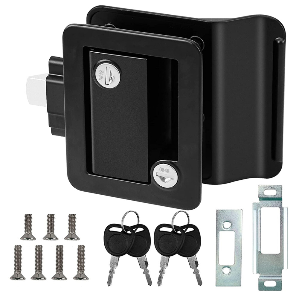 Rv Travel Trailer Entry Door Lock,Camper Door Latc 4853655157508