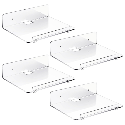 4 Acrylic Floating Wall Shelves Clear Hanging Book