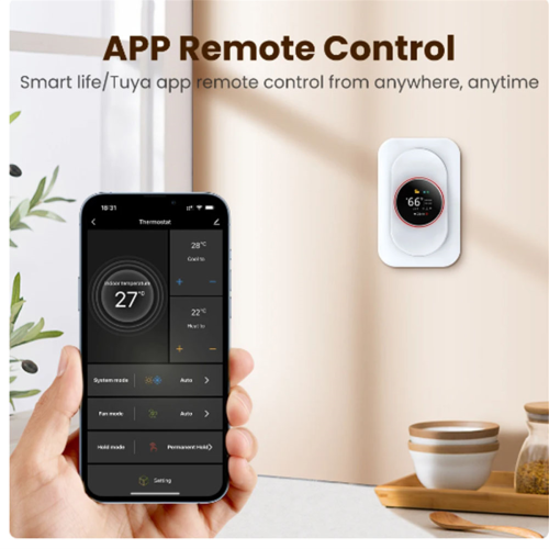 TUYA 24V WiFi Thermostat for HVAC System Heat Pump 2