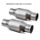 2Pcs 2.5Inch Spun Universal Catalytic Converter Hi 2