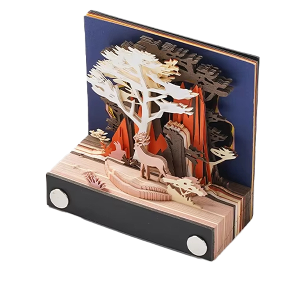 Photos - Other Office Equipment 3D Paper Carving Art Calendar - Office Desktop Orn