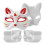 Paper Mache Animal Masks, White Blank Cat Mask for 1