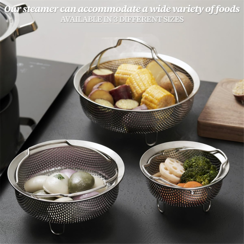On-the-Go Instant Steamer Basket with Handles, Per 2