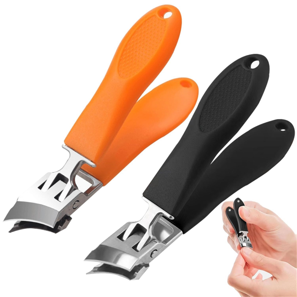 Semoic Wide Jaw Opening Anti-Splash Slanted Nail Clipper,