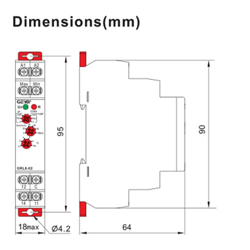 GRL8-02 Liquid Control Relay Level 10A ACDC24V-24 2