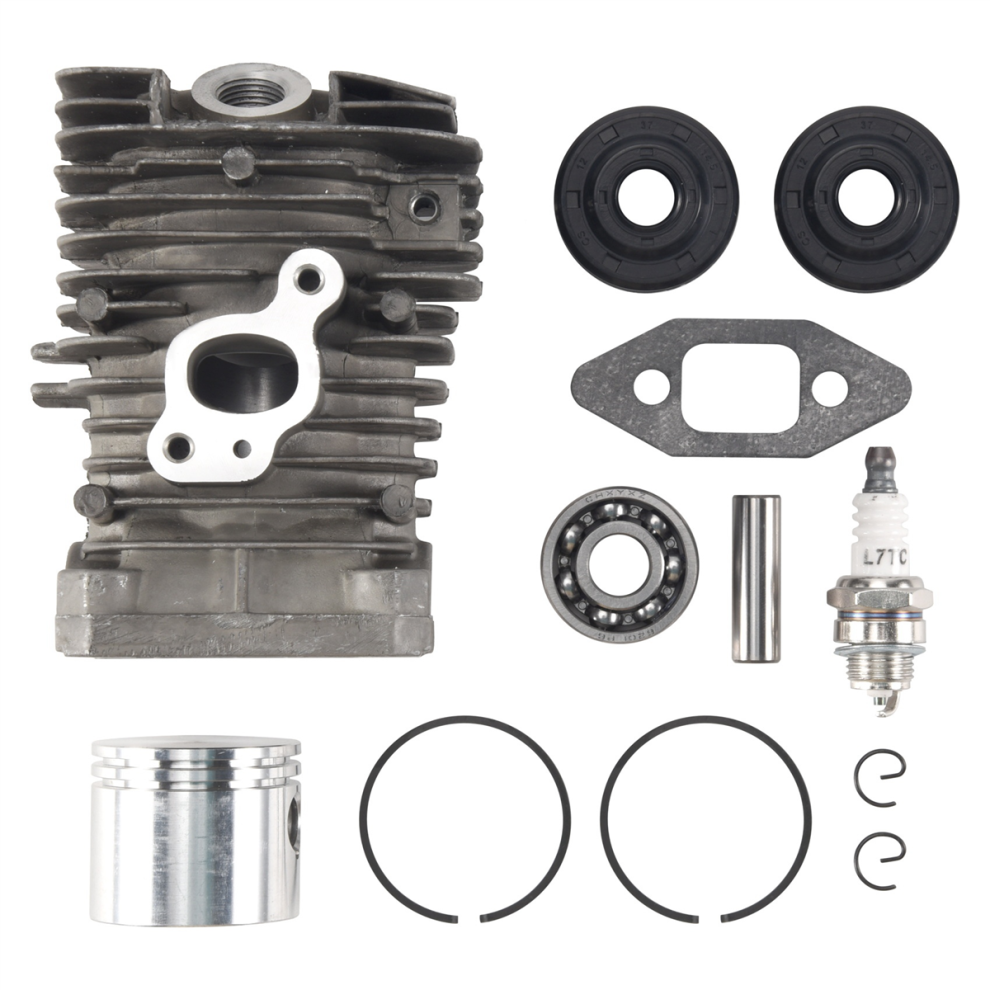41.1Mm Chainsaw Cylinder And Gasket Piston Assy Sp Silver 4853655186089