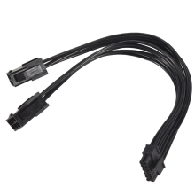 Dual 6Pin to Mini 12Pin GPU Video Card Power Cable