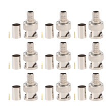 30PCS BNC Male Crimp Connector for CCTV System Fem