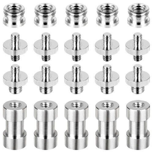 20PCS Camera Screw Set 1/4 to 1/4, 3/8 Adapter Con