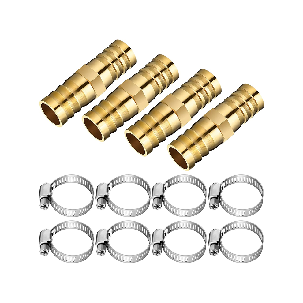 12 Pieces Hose Repair Connectors With Claps Brass 4851982233971