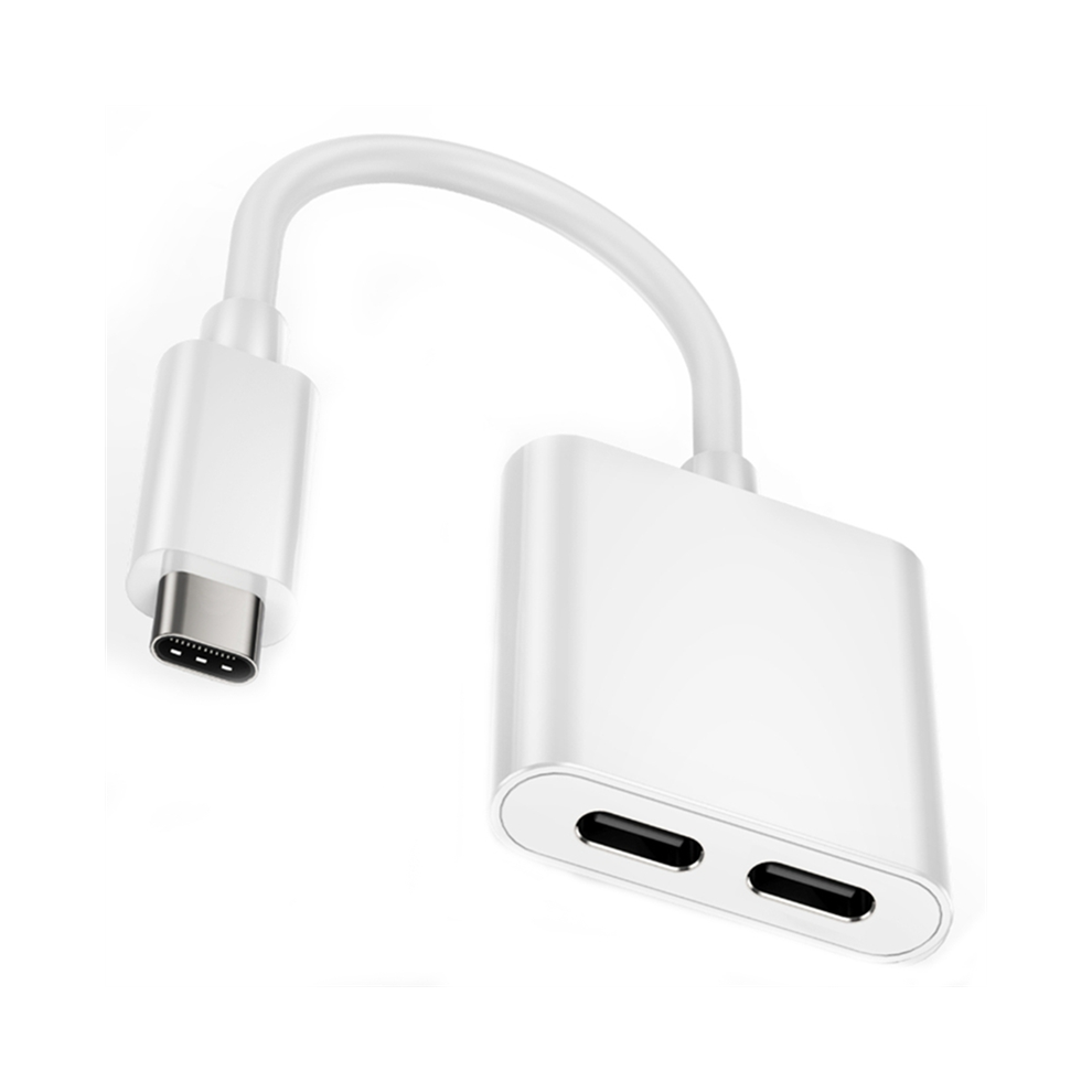 Typec To Dual C Headphone And Charger Adapter 2-In 4851982236576