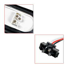 2Pcs 6 Inch Oval White 22 LED Truck Reverse Tail L