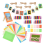 105Pcs 6 Inch Colorful Paper Photo Frames Set for 2