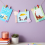 105Pcs 6 Inch Colorful Paper Photo Frames Set for 3