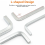 7Pcs Square Head Wrench Set L Shaped Key Kit Chrom 5
