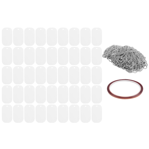 45Pcs Sublimation Blank Dog Tag Aluminum White Sta 2
