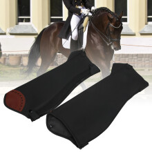 2Pcs Leather Half Chaps for Adults, Super Fiber & Leather, Leg Protector