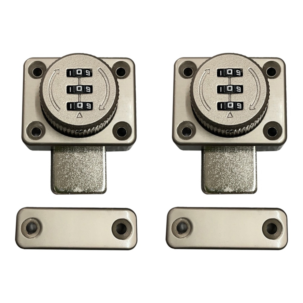 2Pcs No PunchingCombination Lock Latch Bolt Door H-image-OPC-PJCCM9P-NEW