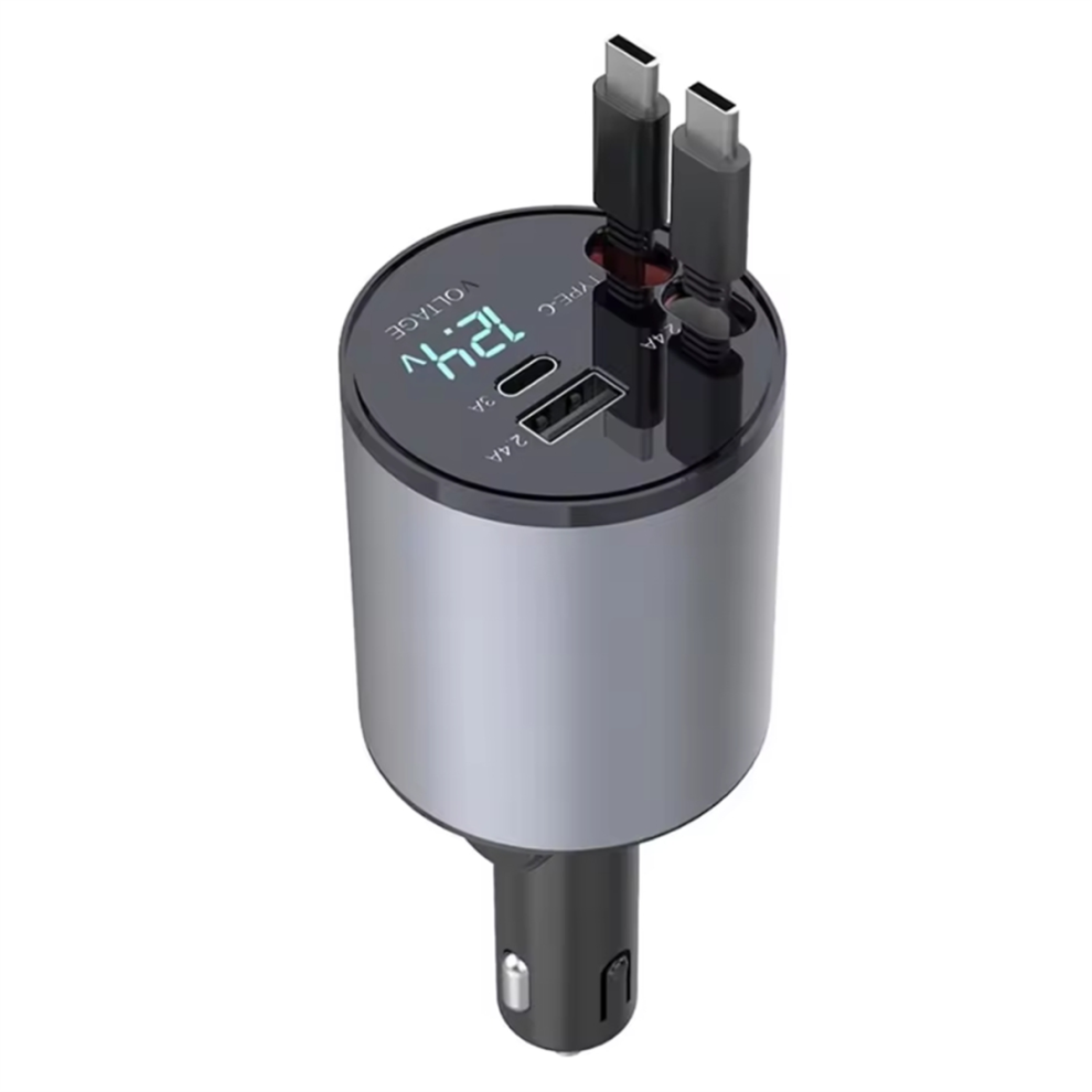Retractable Car Charger, 4-In-1 Fast Phone Charger 4853835468899