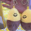 Porte-clé peluche patate douce; clip doré; coton PP 5