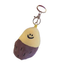Portachiavi peluche a forma di patata dolce, dorato, PP cotone