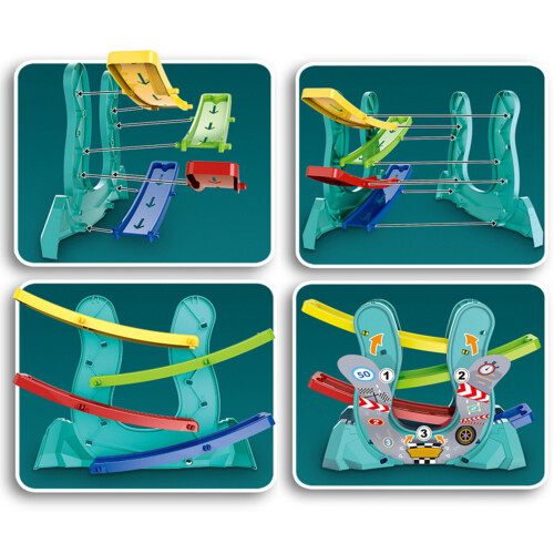 Rampe de voiture de course jouet en plastique multifonctionnel vert 2