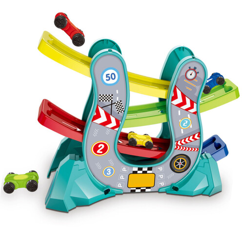 Rampe de voiture de course jouet en plastique multifonctionnel vert 1