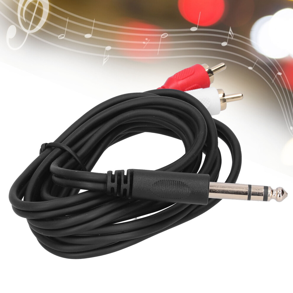 6.35Mm To Dual Rca Stereo Male Audio Cable 1.5M Splitter 5001333512340