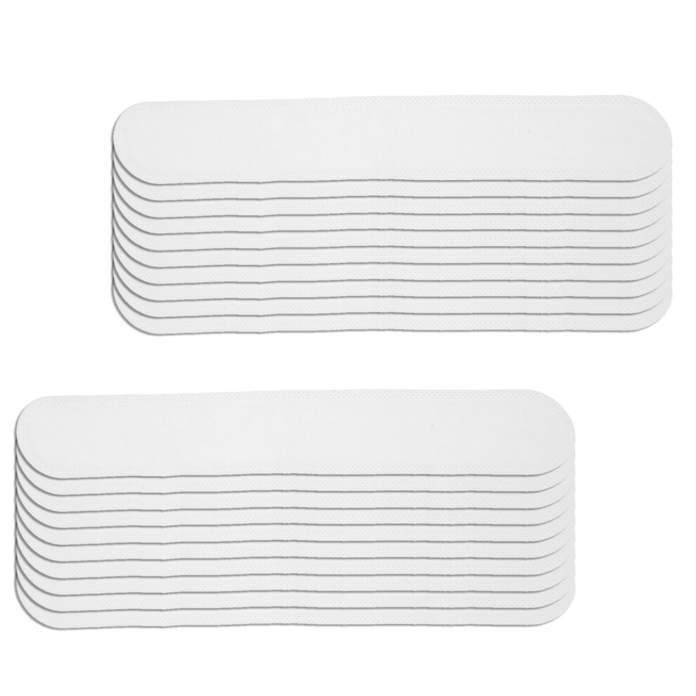 White 20Pcs Self-Adhesive Collar Pads For Sweat And Odor Control