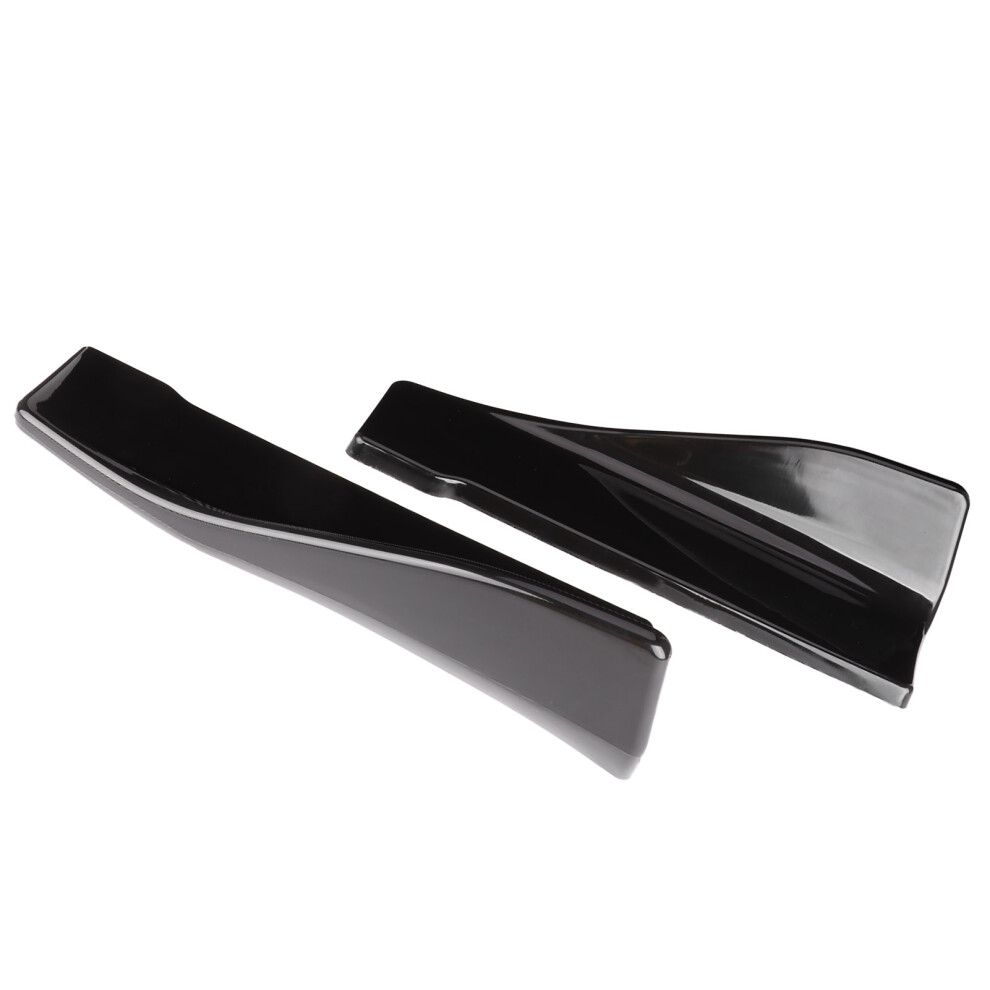 Glossy Rear Bumper Diffuser Lip Set For Universal Fitment Black 6941333513338