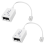 2Pcs DSL Filter Splitter ADSL for Phone Line Male 4