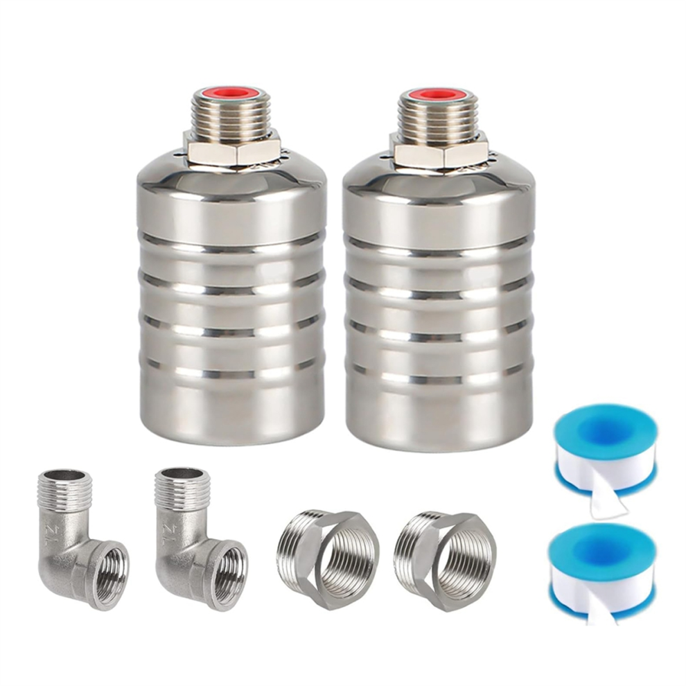 2 Pack 1/2Inch 3/4Inch Auto Fill Shut Off Water Ta 4851982255584