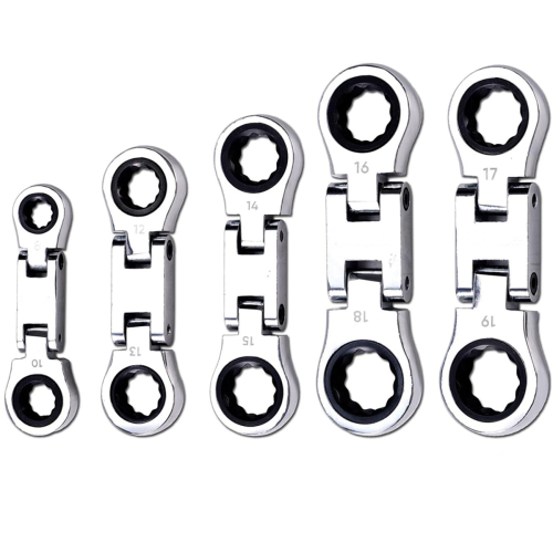 5-Piece Flex- Stubby Ratcheting Combination Wrench 1