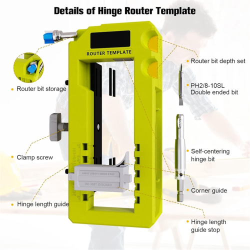 Door Hinge Jig, Mortiser, Installation Kit, Router 2