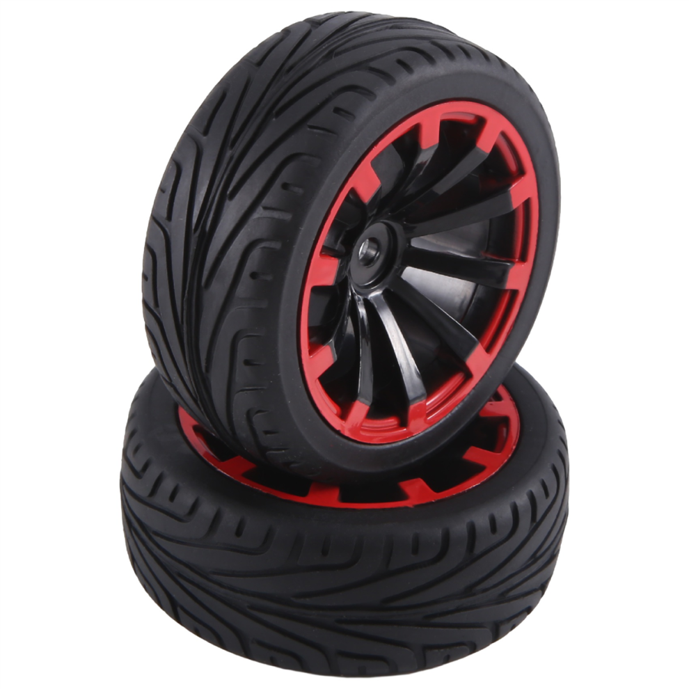 4Pcs 12Mm Hex Wheel Rims & Od 2.59Inch Rubber Tire 4851982265217