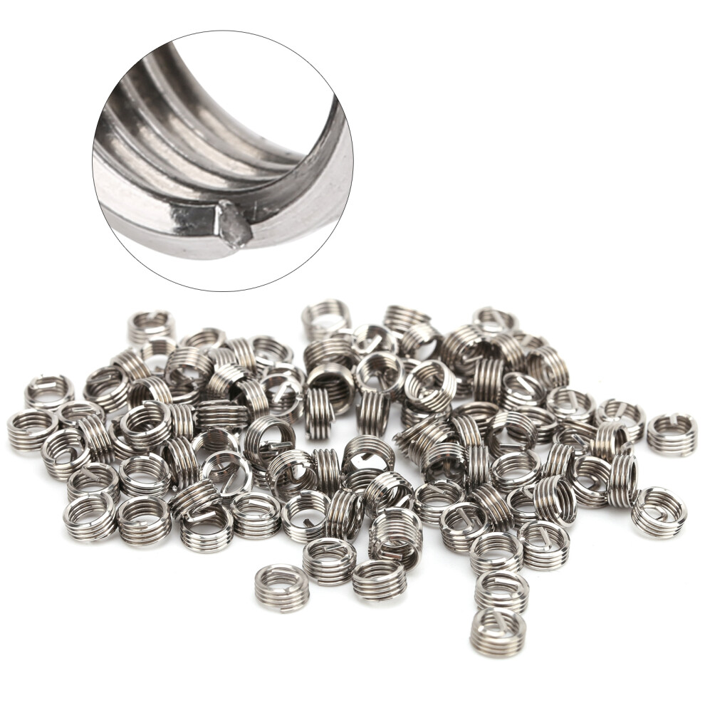 Durable M5x0.8x1d Thread Inserts Set - 100Pcs Wire Repair Protection 9461333514847