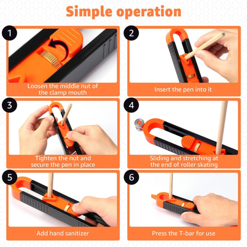 2Pcs Precise Contour Scribe Tool, Adjustable Gauge 2