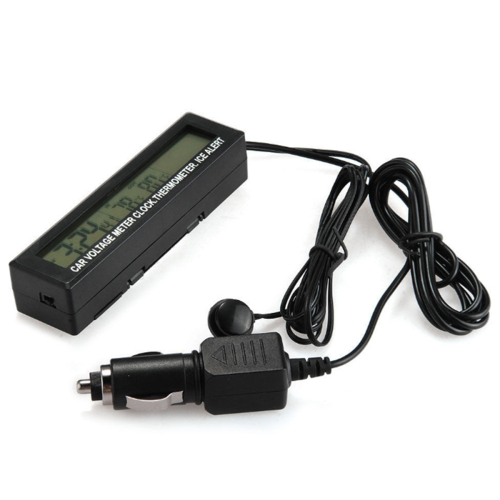 3 In1 Digital Car Thermometer Voltmeter Auto Indoo