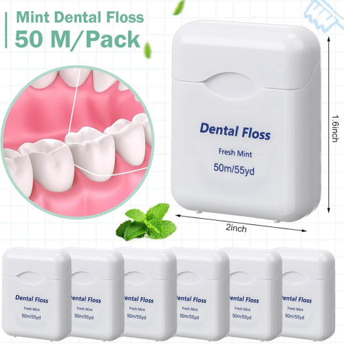 60 Pack Dental Floss Bulk Mint Flavored 50m Each T 2