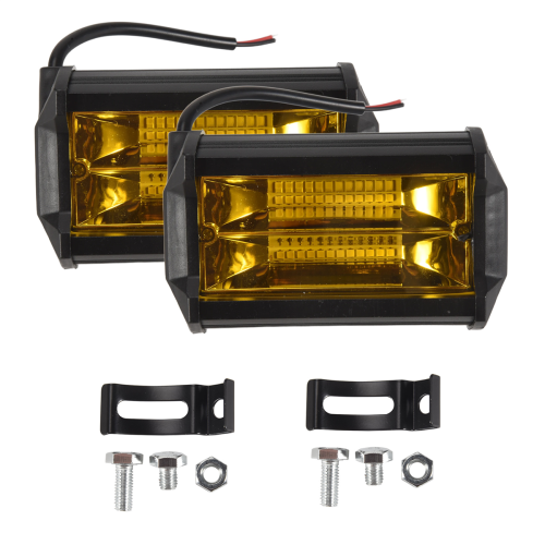 2X 5 Inch 72W LED Work Lights Waterproof Off Road 1