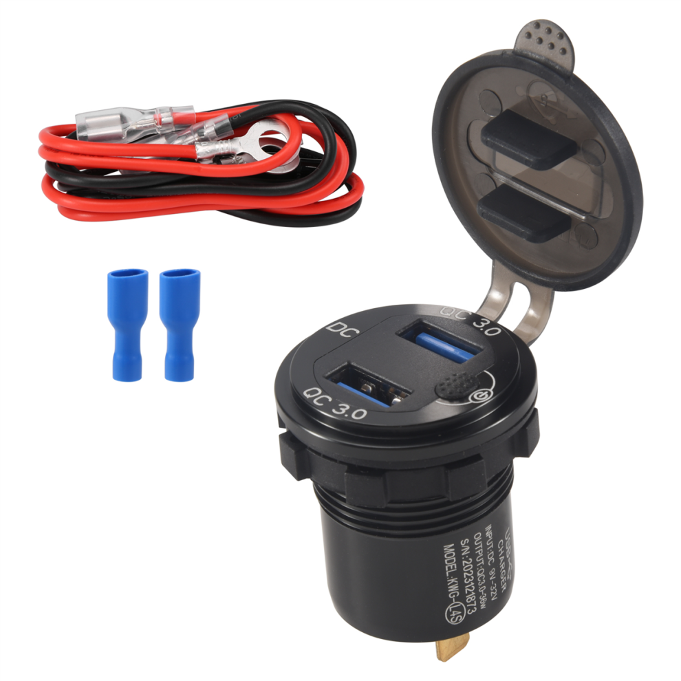 Quick Charge 3.0 Dual Usb Car Charger With Voltmet 4851982289510