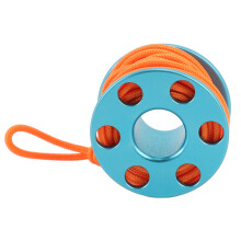 Mini moulinet à doigt en aluminium, bleu lumineux, nylon 16 g